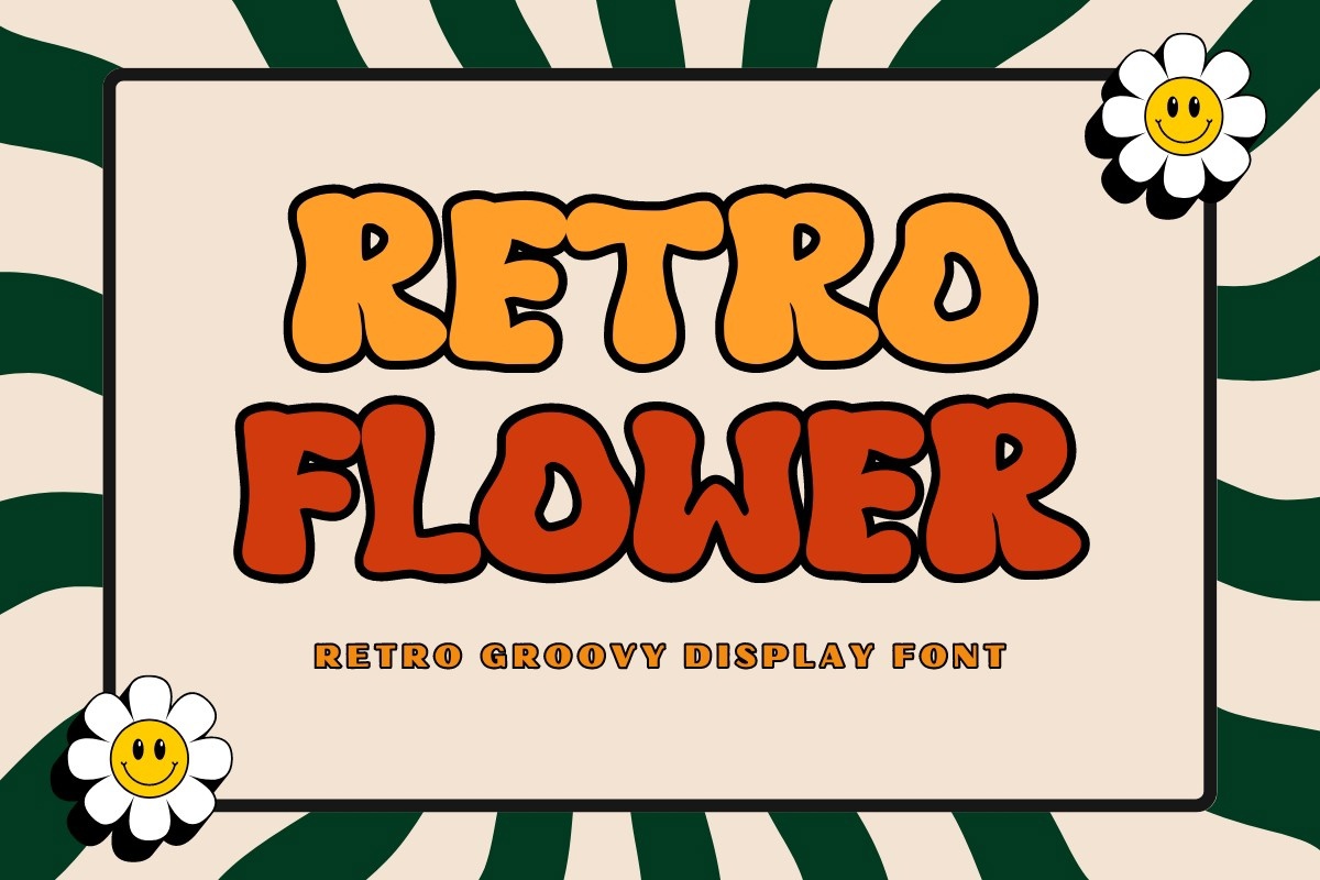 Font Retro Flower