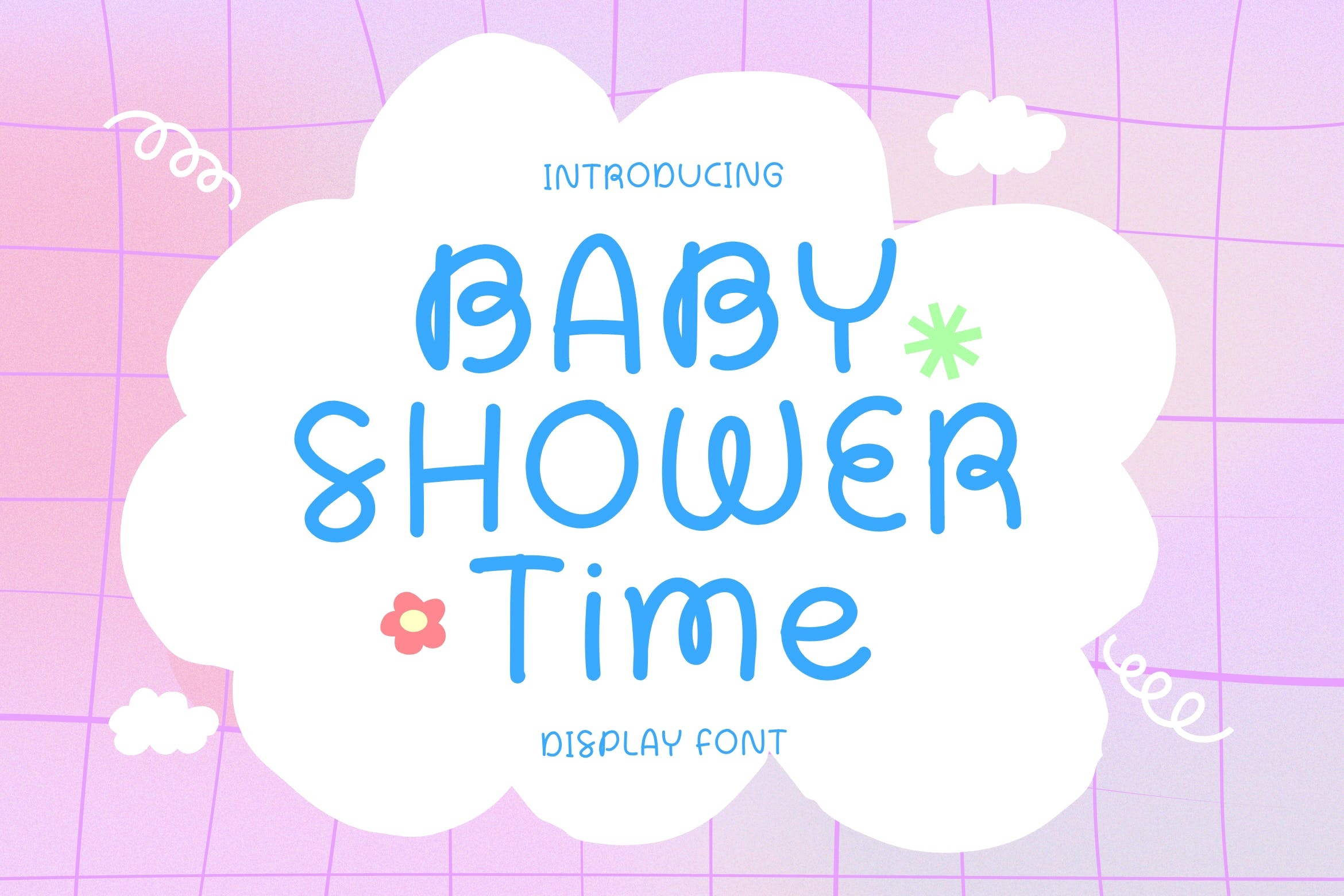 Font Baby Shower Time