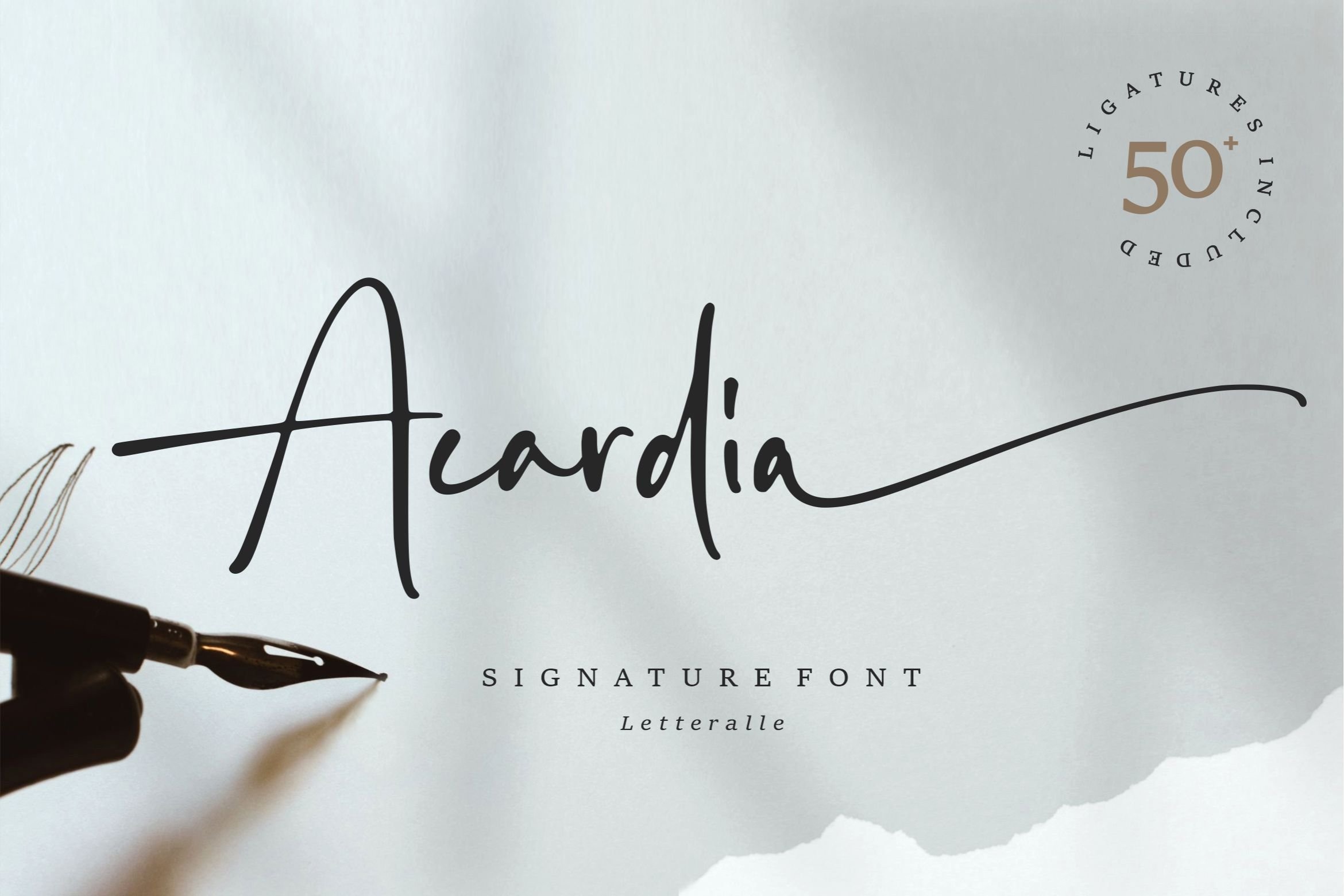 Font Acardia Signature