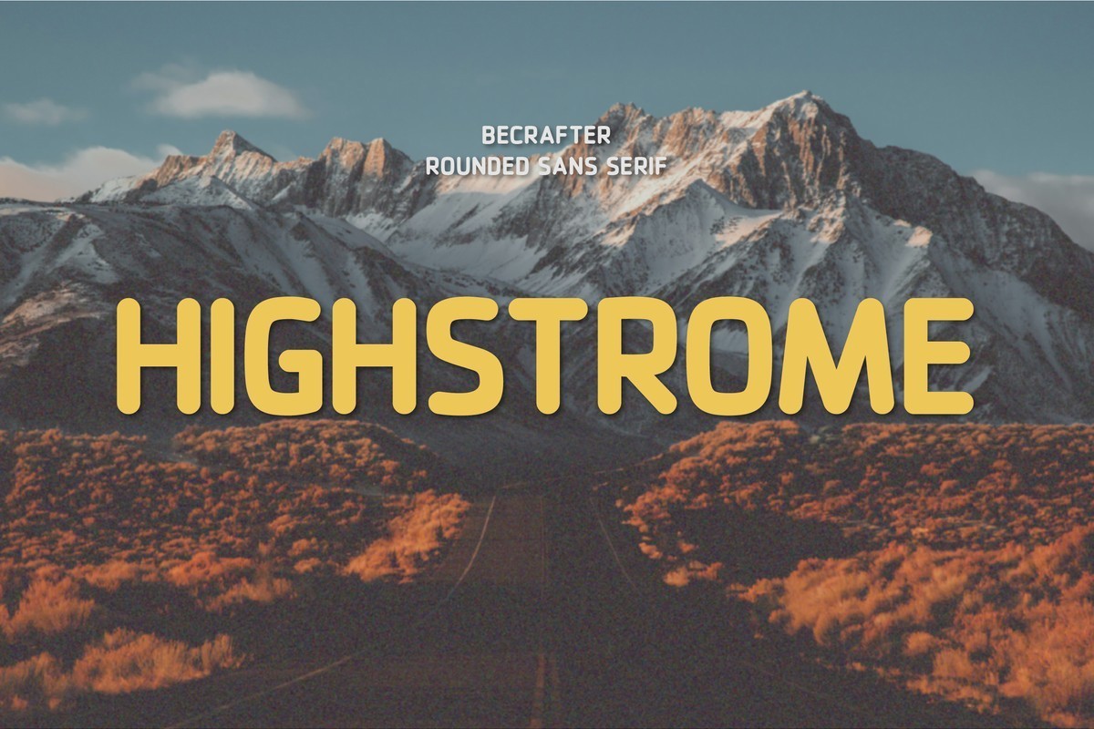 Font Highstrome Rounded