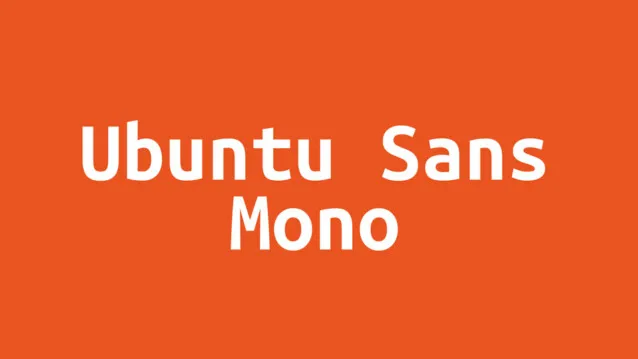 Font Ubuntu Sans Mono