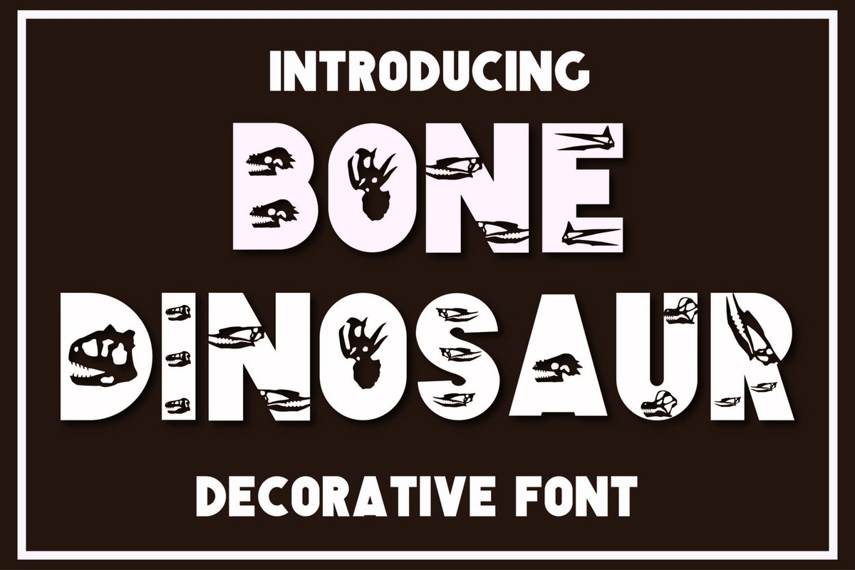 Font Bone Dinosaur