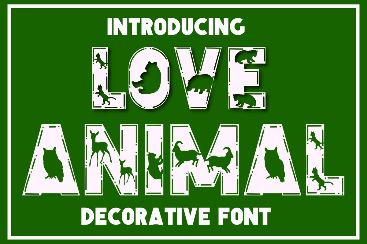 Font Love Animal