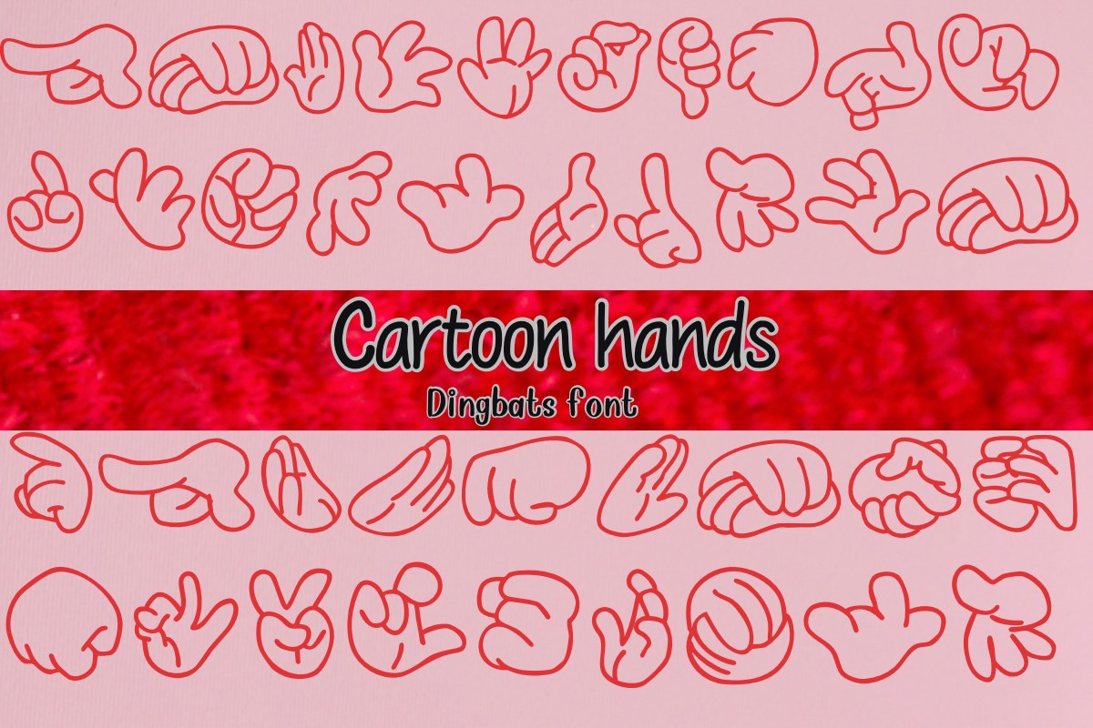 Font Cartoon Hands