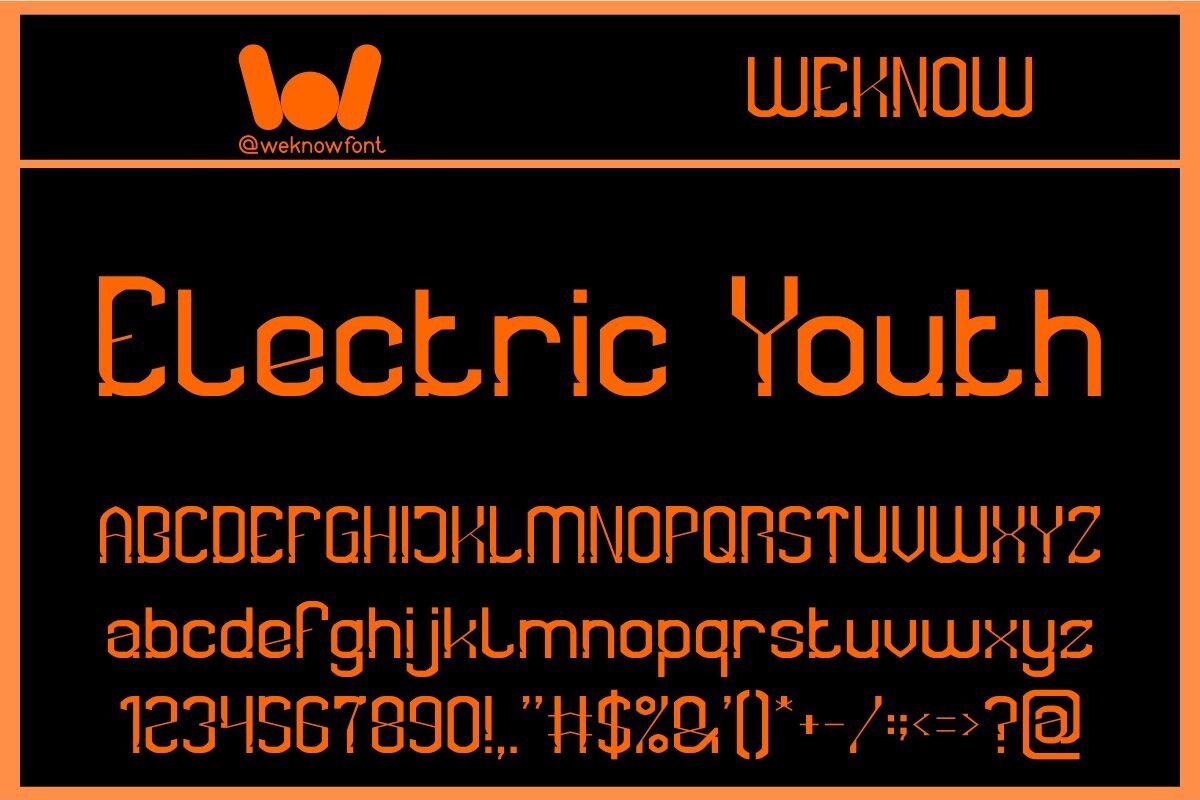 Font Electric Youth