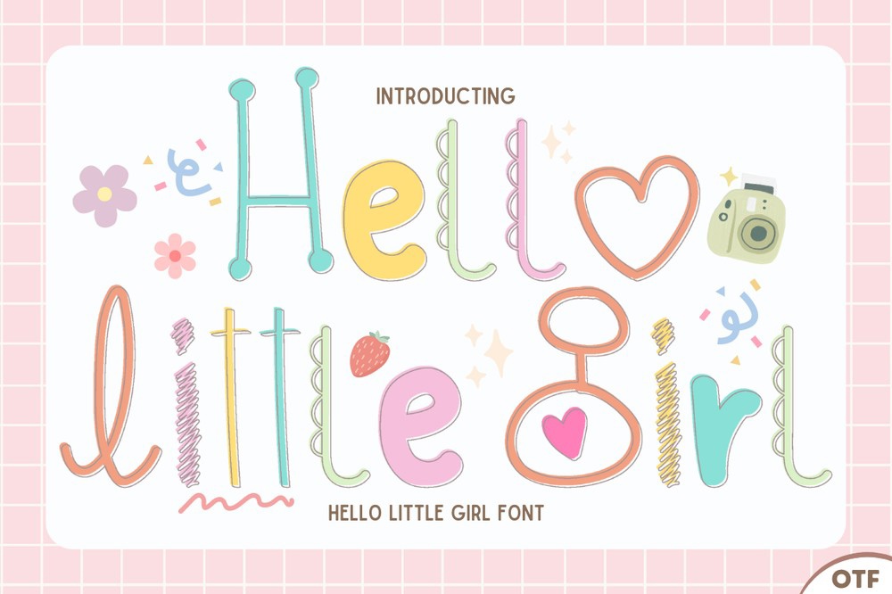 Font Hello Little Girl