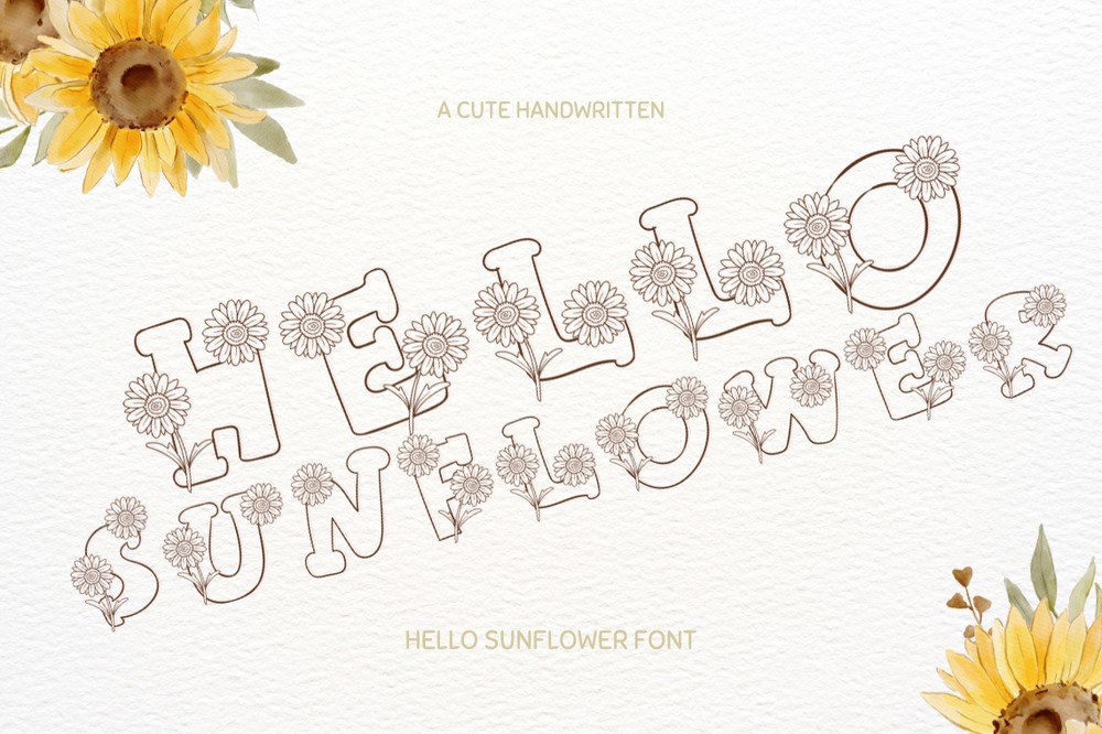 Font Hello Sunflower