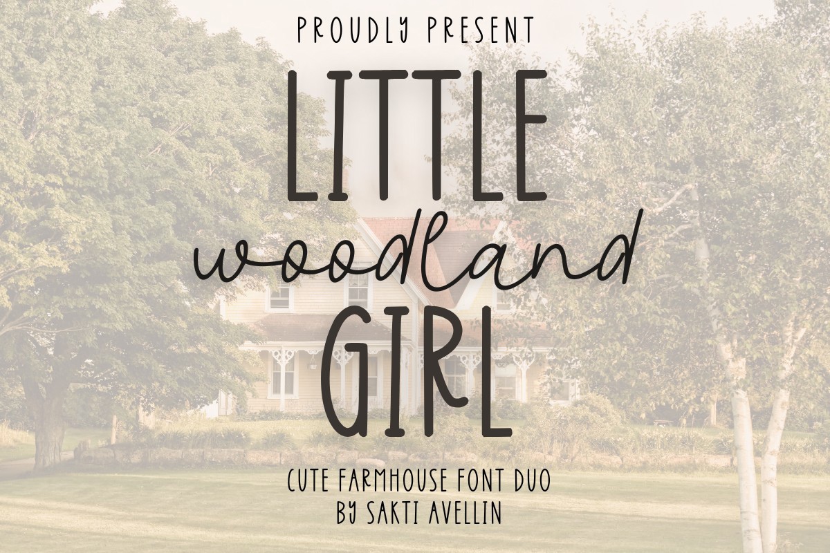 Font Little Girl Woodland Duo