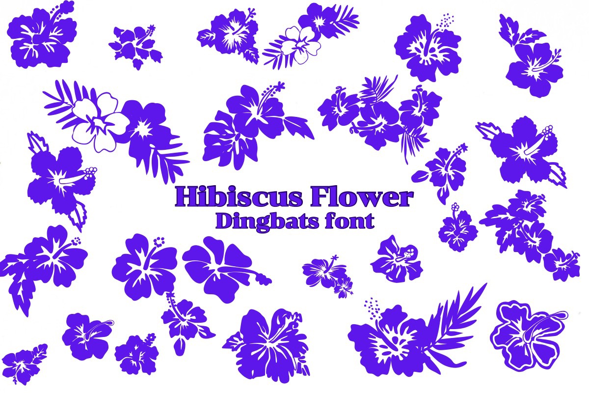 Font Hibiscus Flower