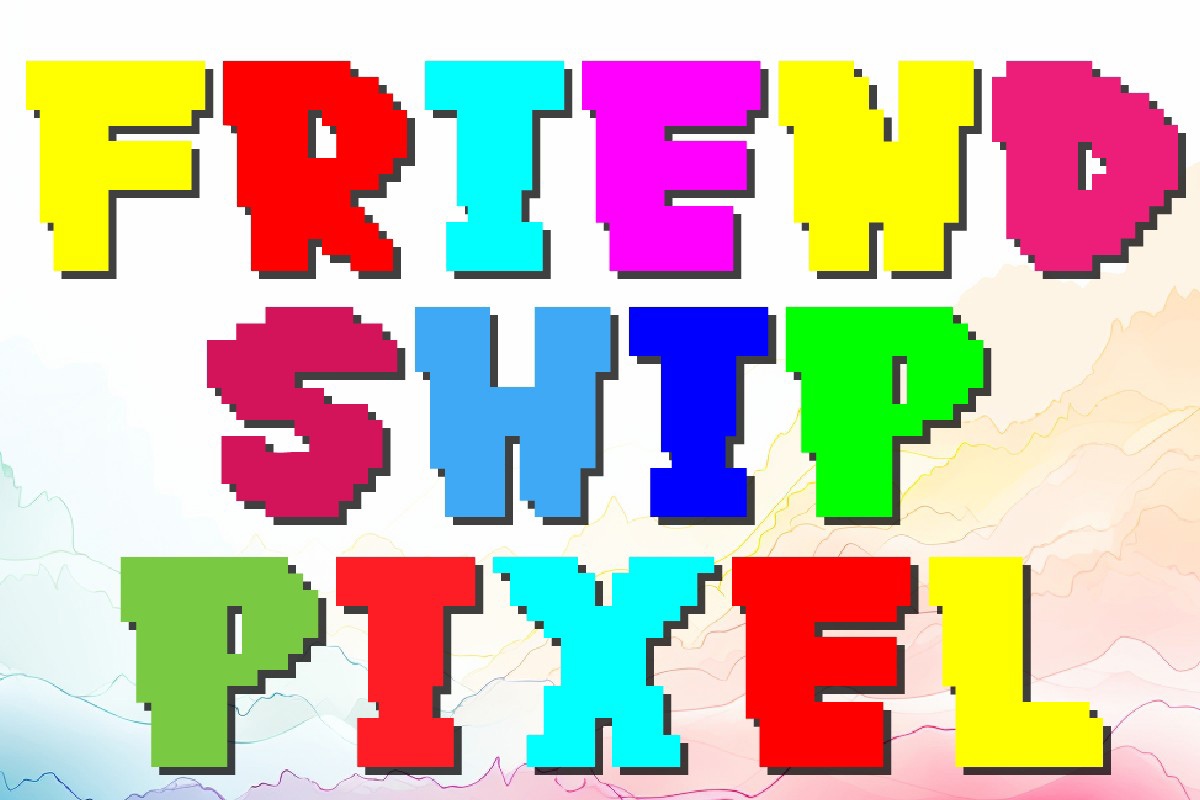 Font Pixel Friendship