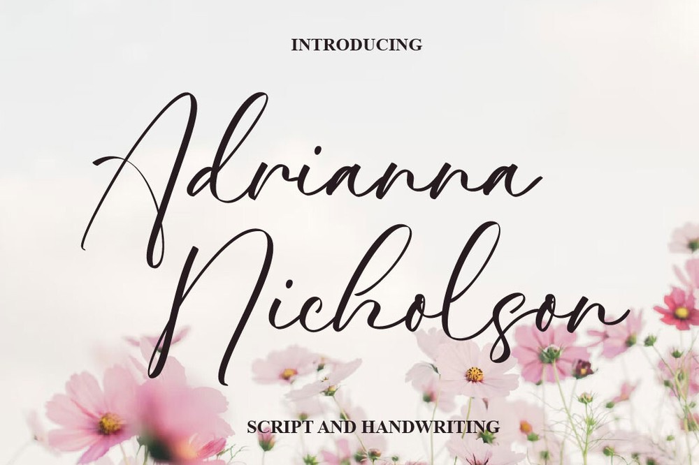 Font Adrianna Nicholson