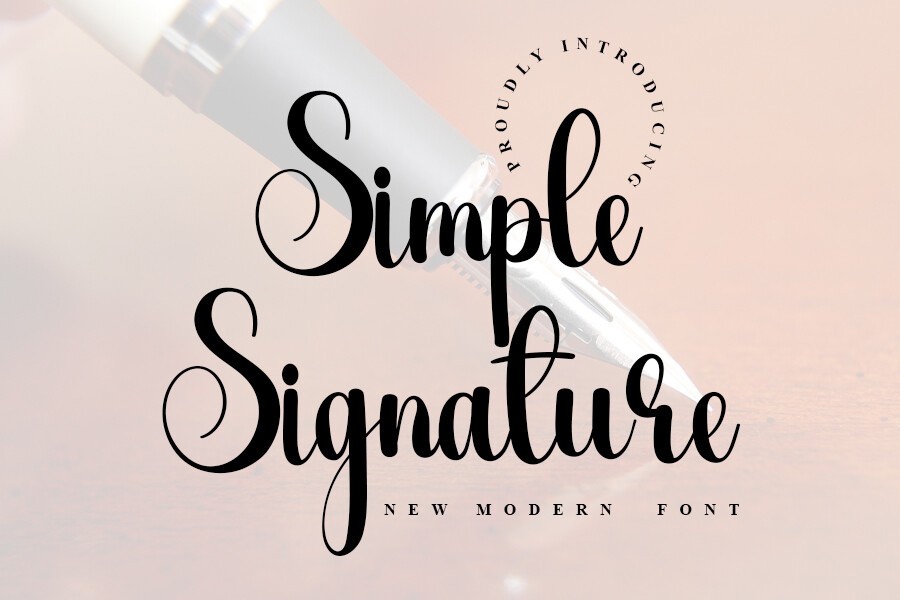 Font Simple Signature