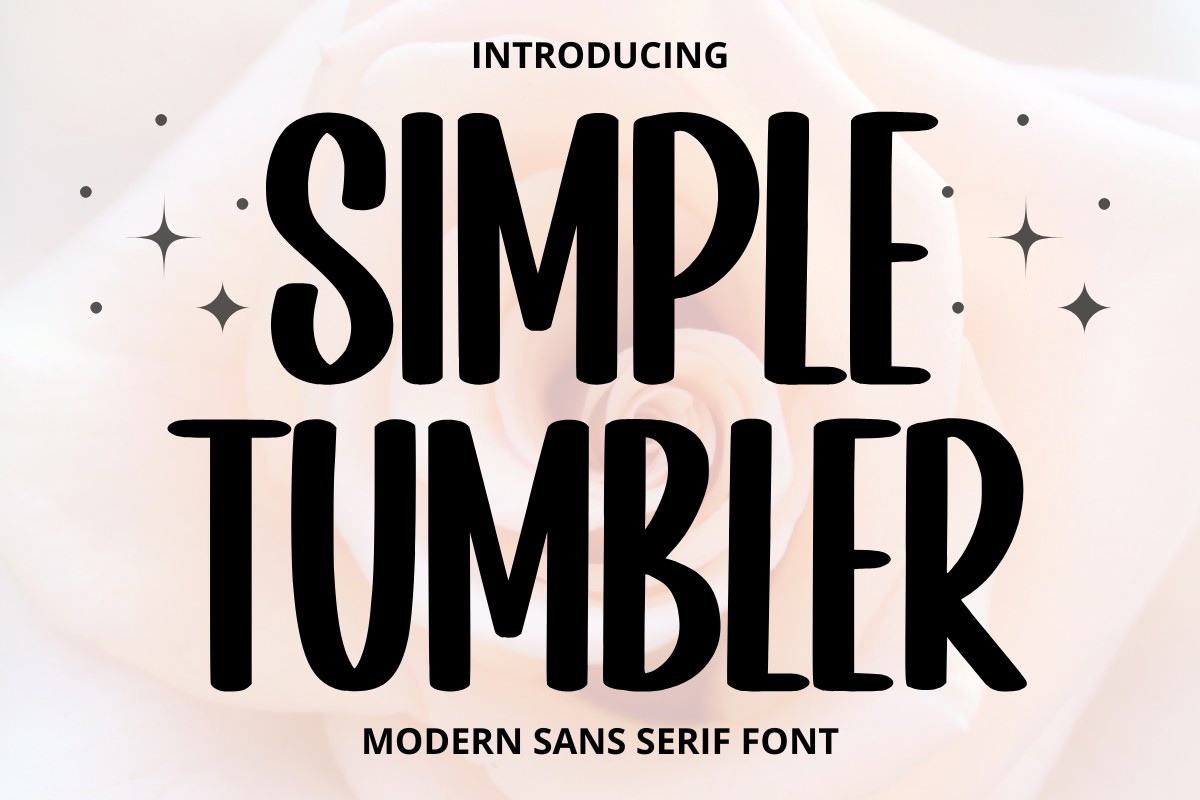 Font Simple Tumbler