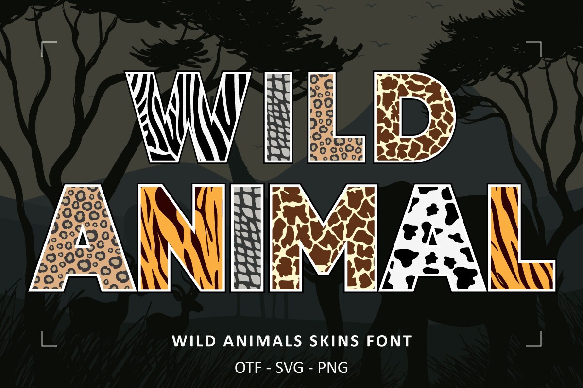 Font Wild Animals Skins