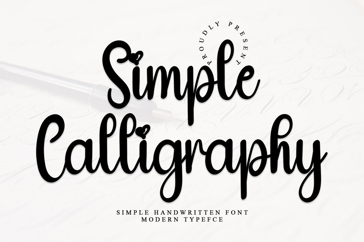 Font Simple Calligraphy