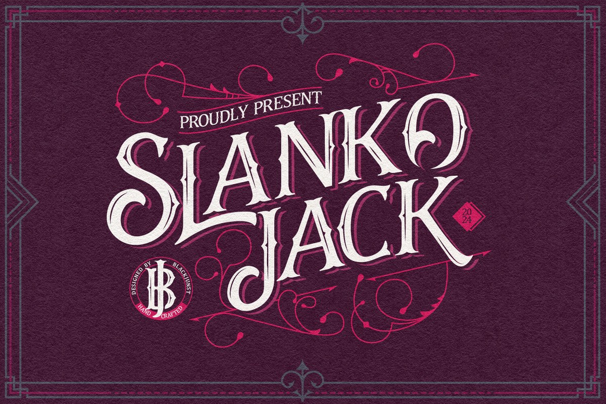 Font Slanko Jack