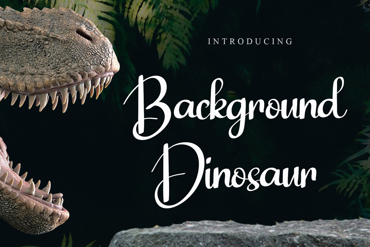 Font Background Dinosaur