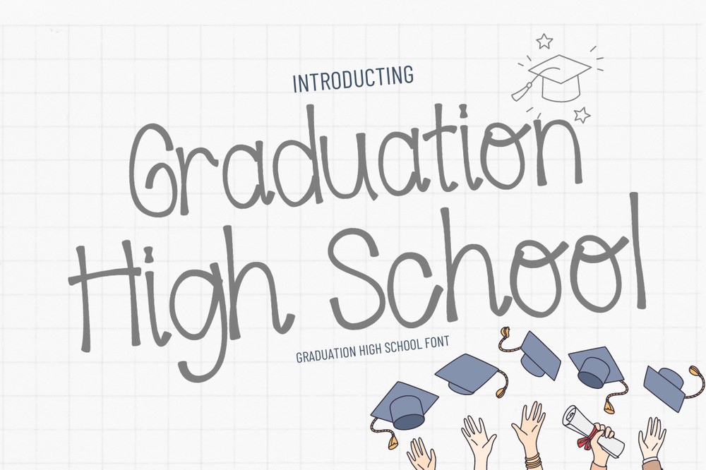 Font Graduation High School