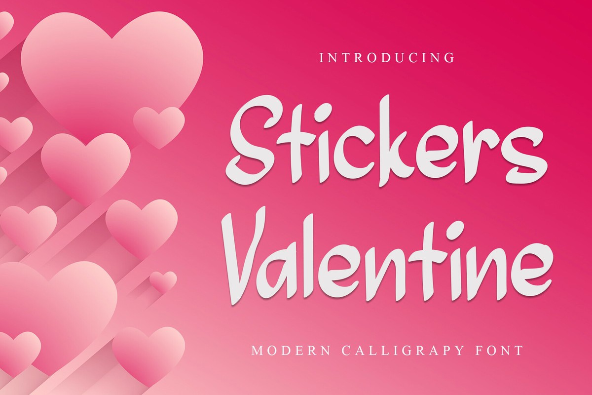 Font Stickers Valentine