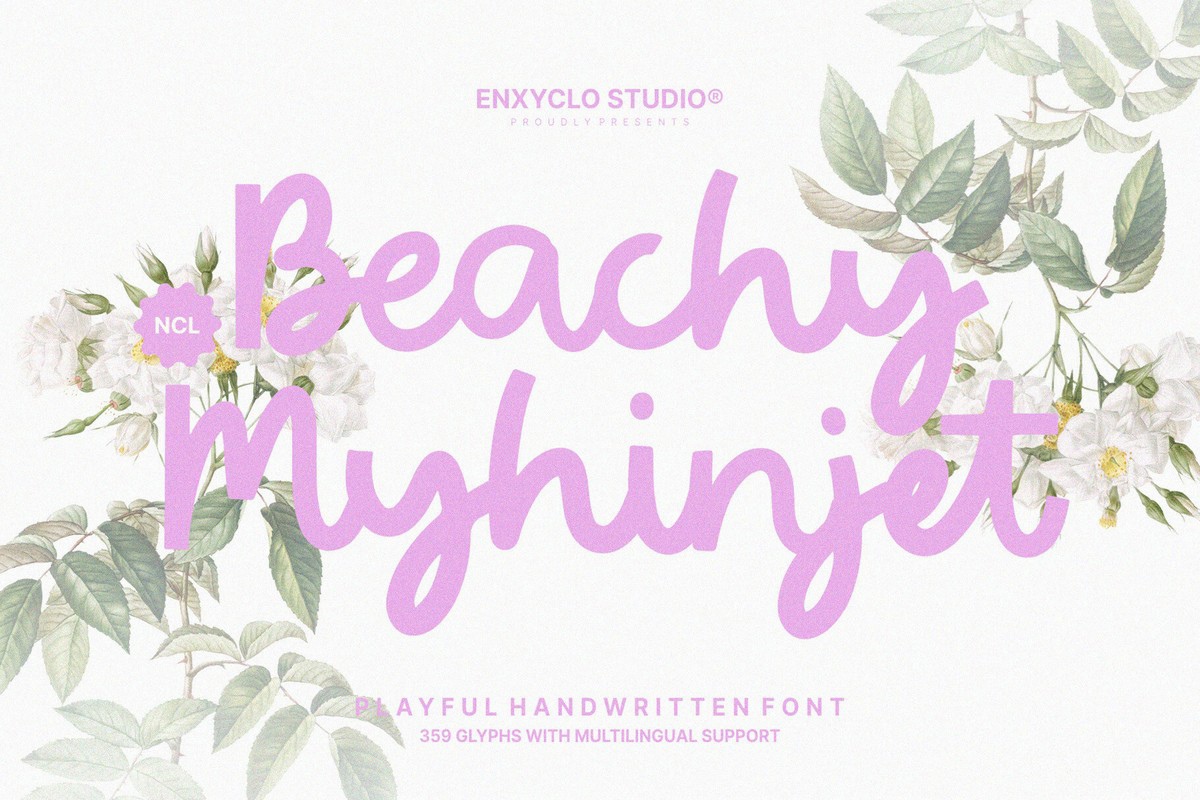 Font NCL Beachy Myhinjet