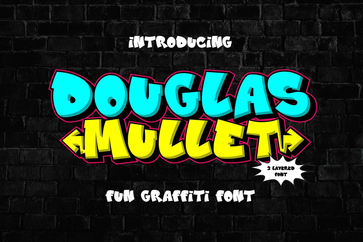 Font Douglas Mullet