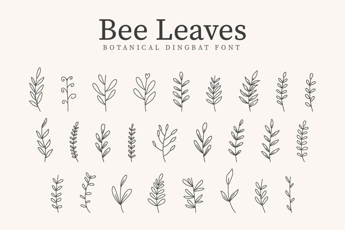 Font Bee Leaves