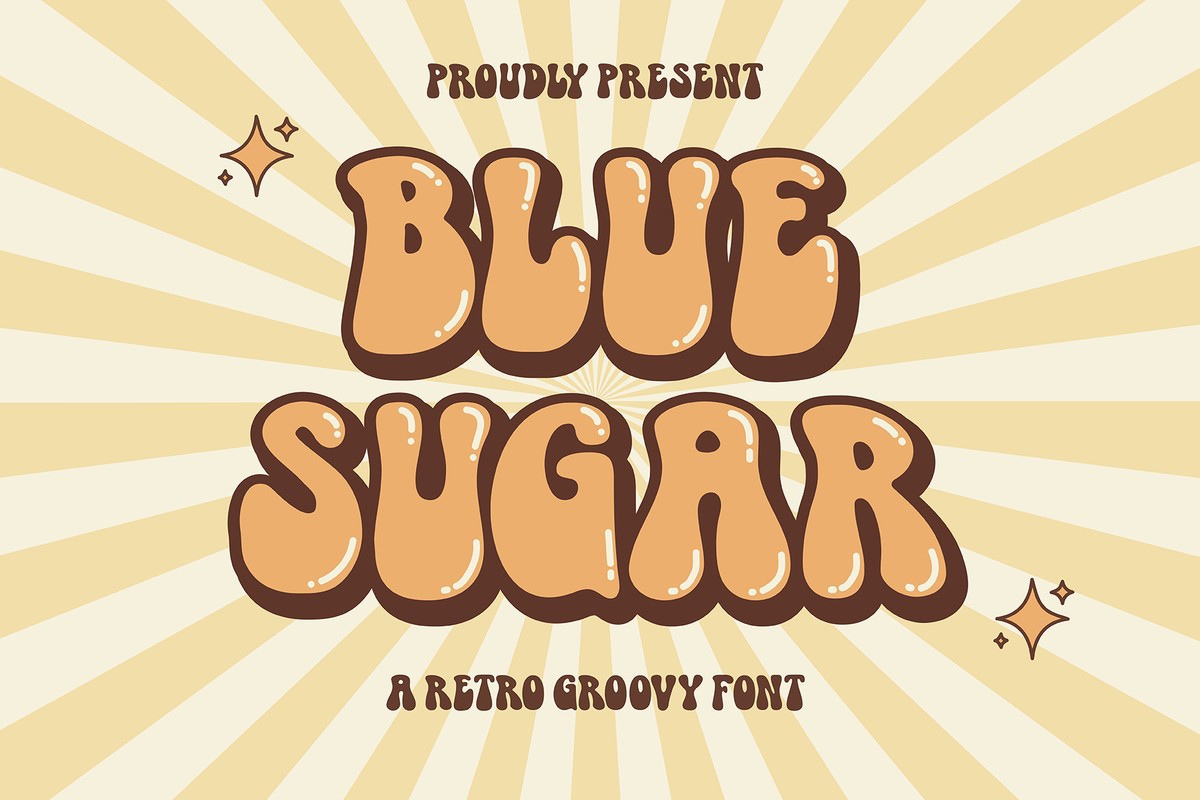 Font Blue Sugar Groovy