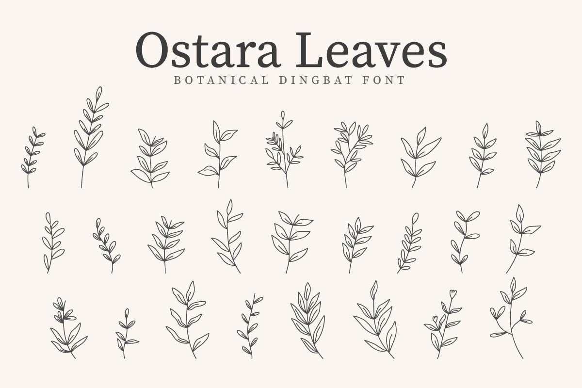 Font Ostara Leaves