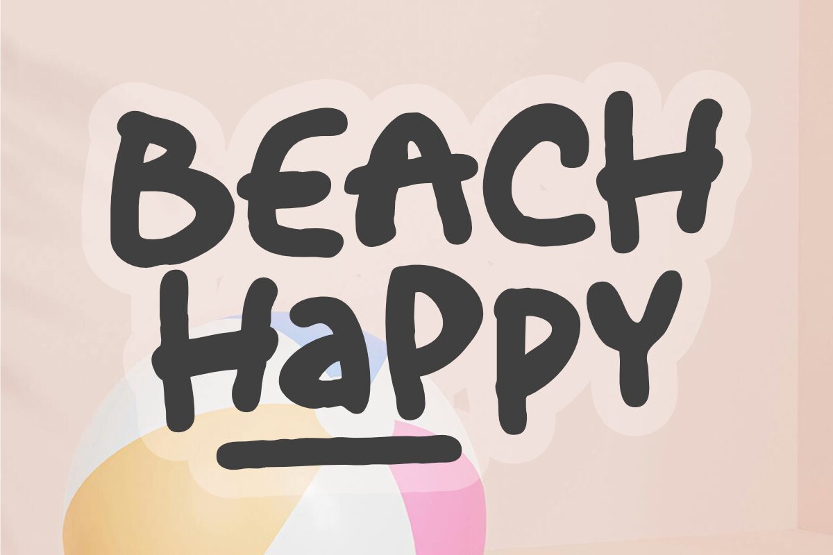 Font Beach Happy