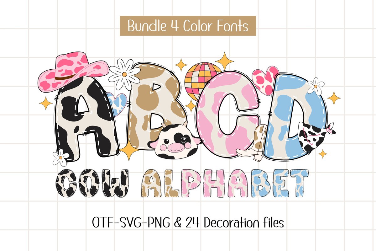 Font Cow Alphabet