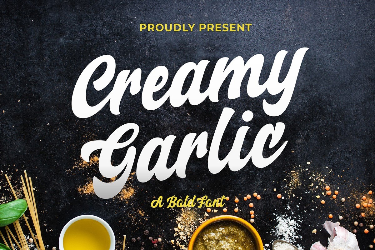 Font Creamy Garlic Script