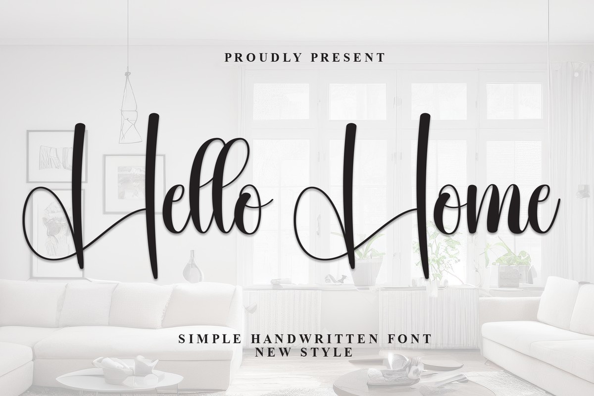 Font Hello Home