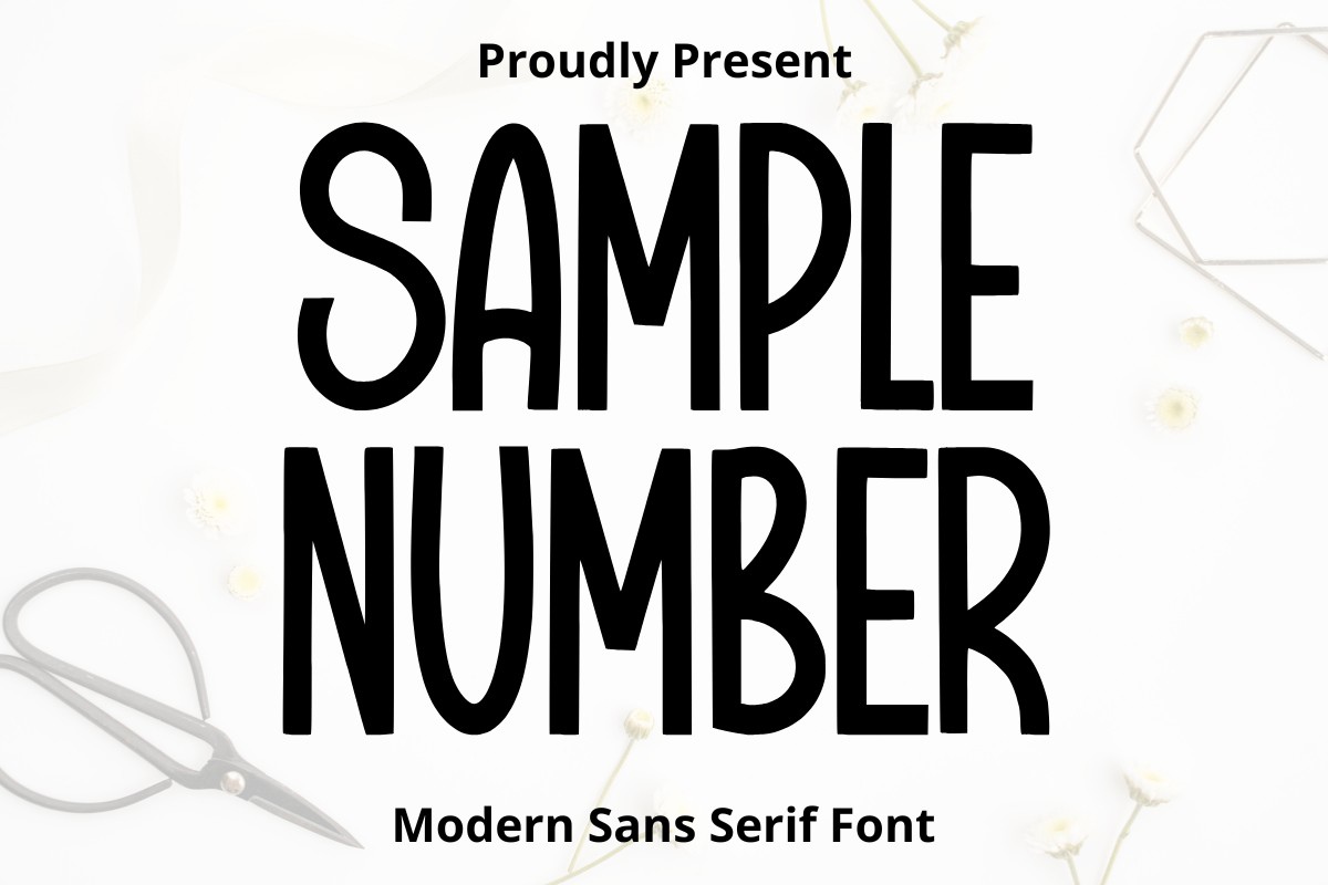 Font Sample Number