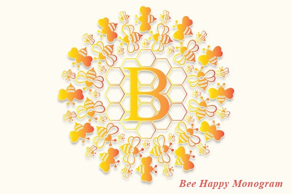 Font Bee Happy Monogram