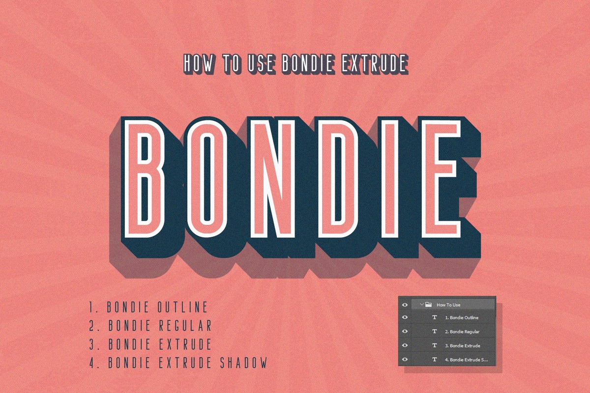 Font Bondie Extrude