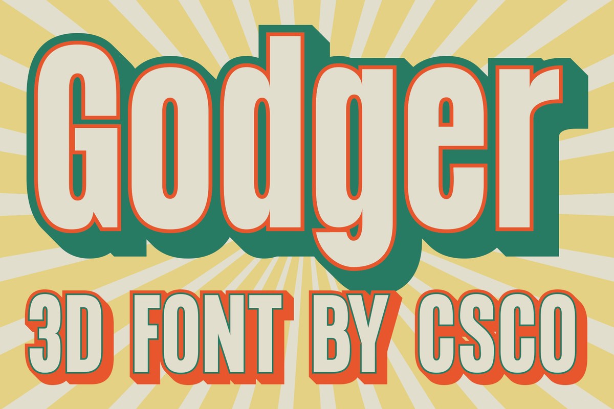 Font Godger 3D