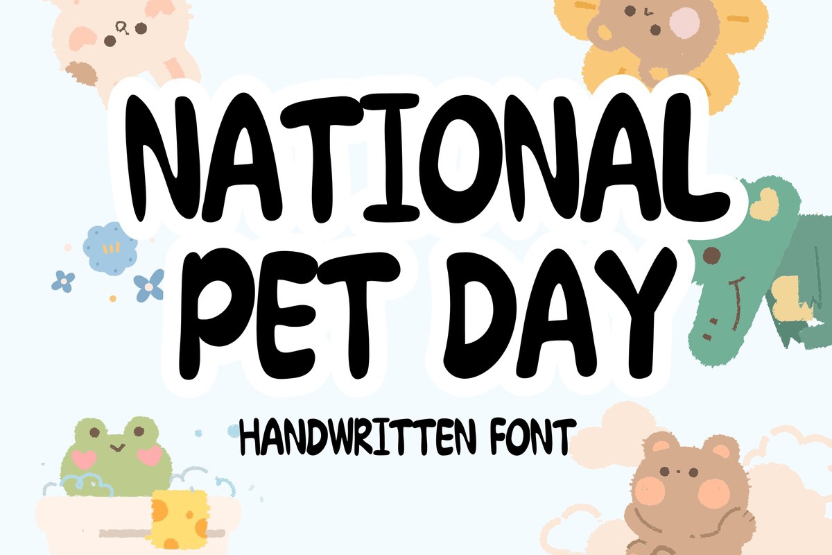 Font National Pet Day