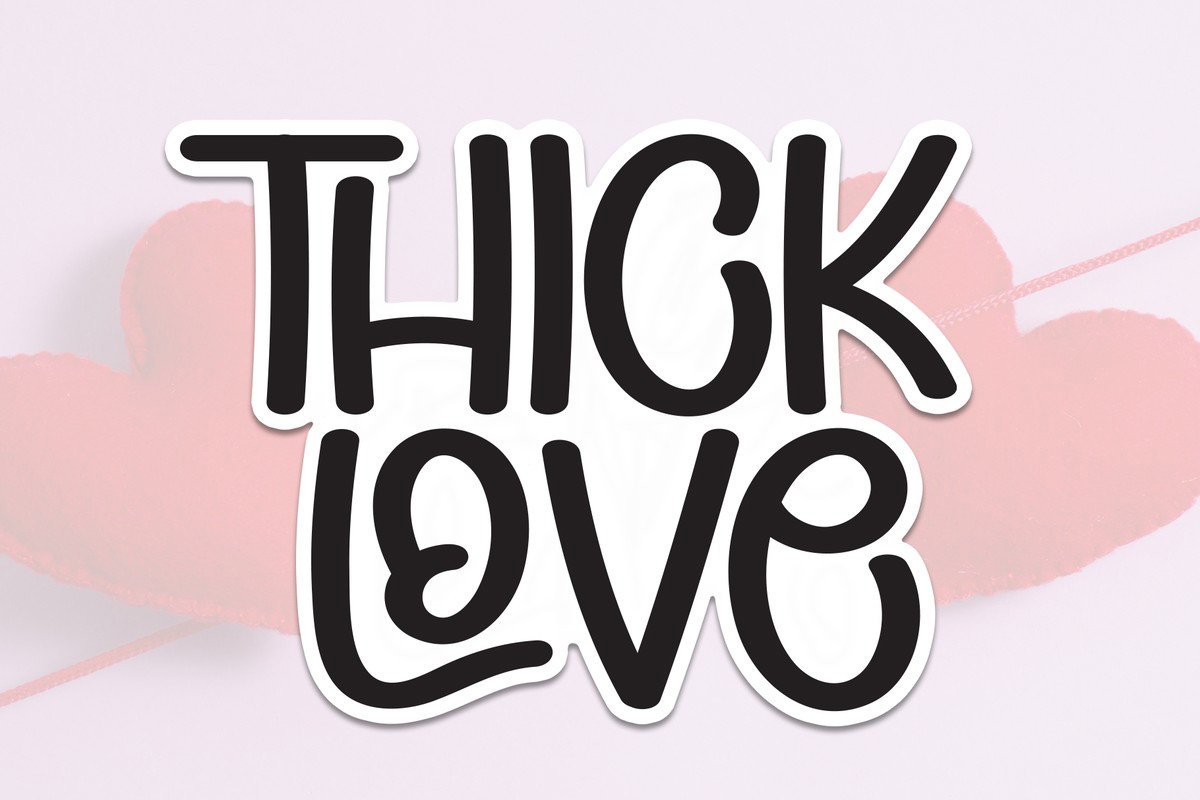 Font Thick Love