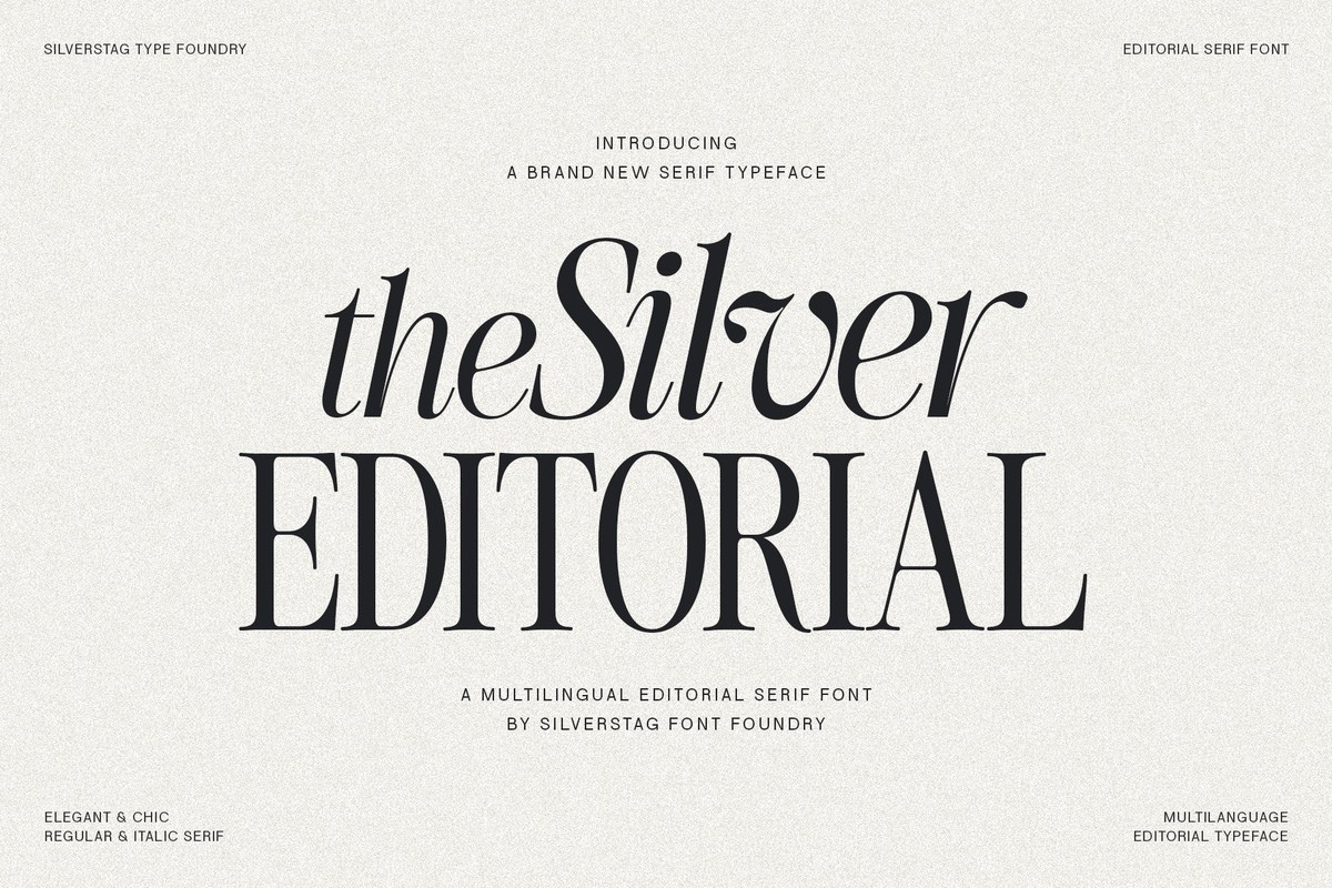 Font The Silver Editorial