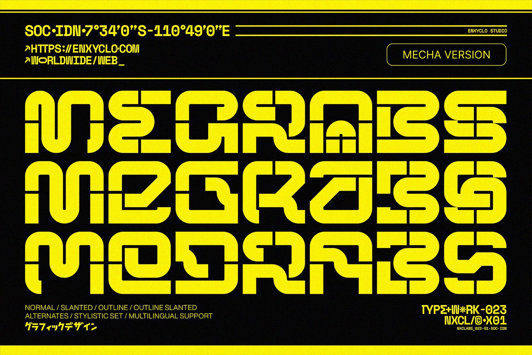 Font NCL Megrabs Mecha