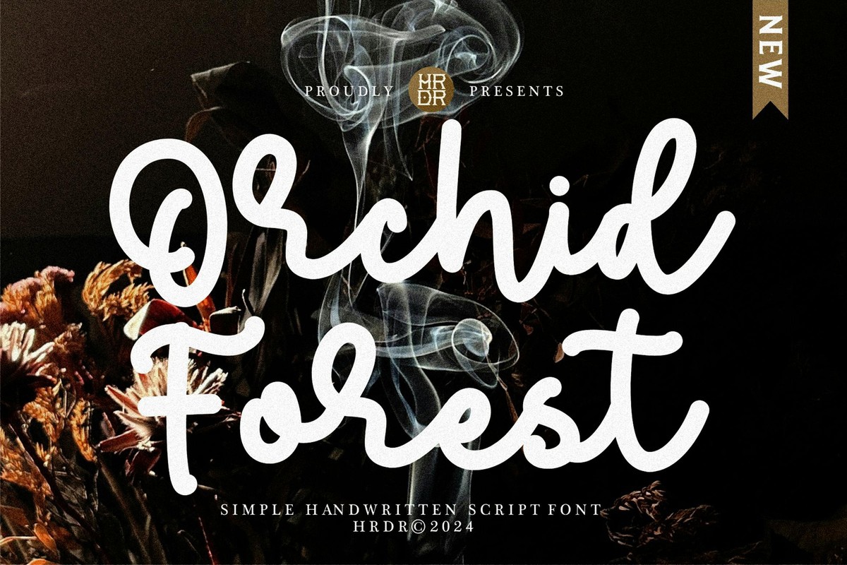 Font Orchid Forest