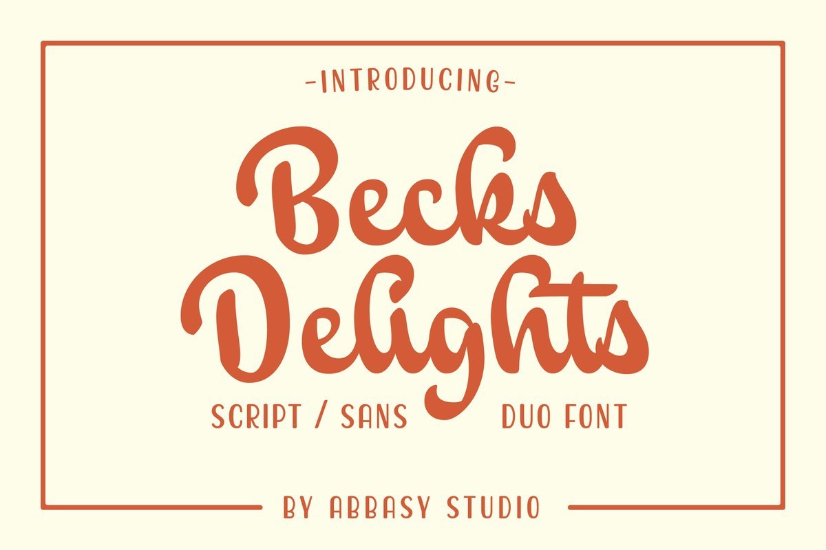 Font Becks Delights