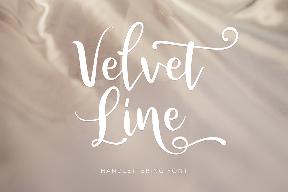 Font Velvet Line