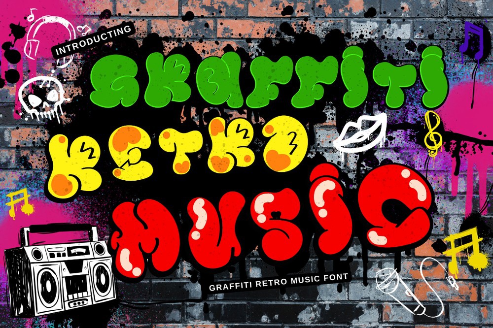 Font Graffiti Retro Music