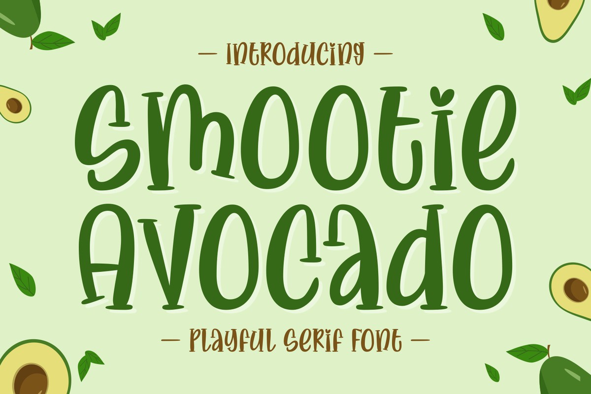 Font Smootie Avocado