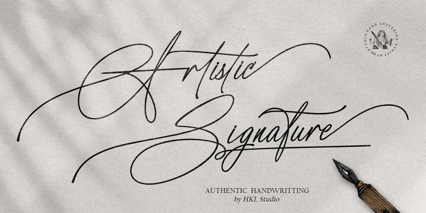 Font Artistic Sigature