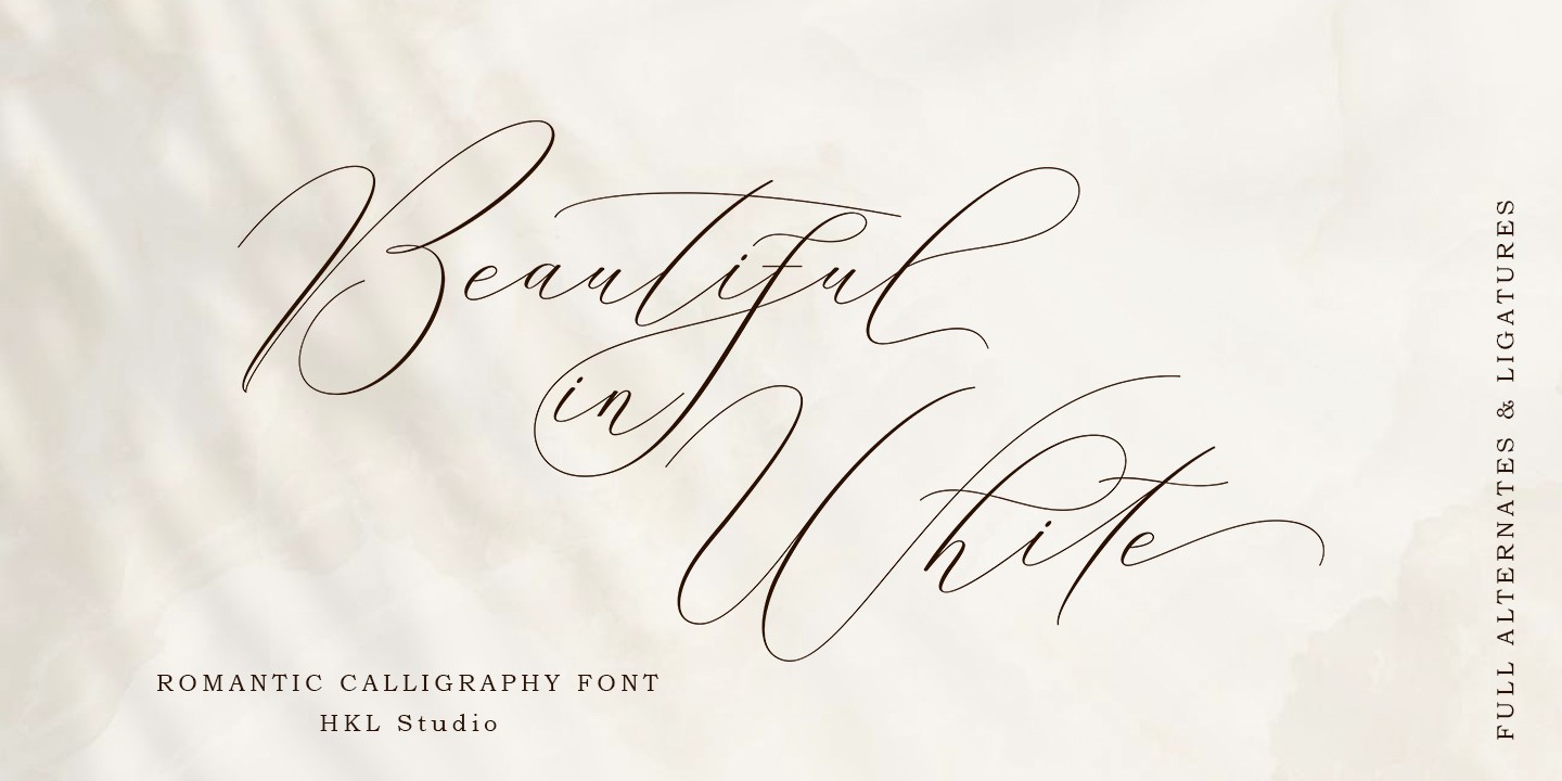 Font Beautiful in White