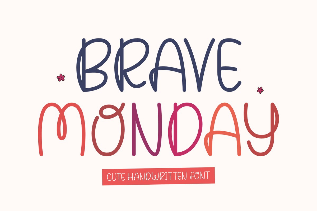 Font Brave Monday