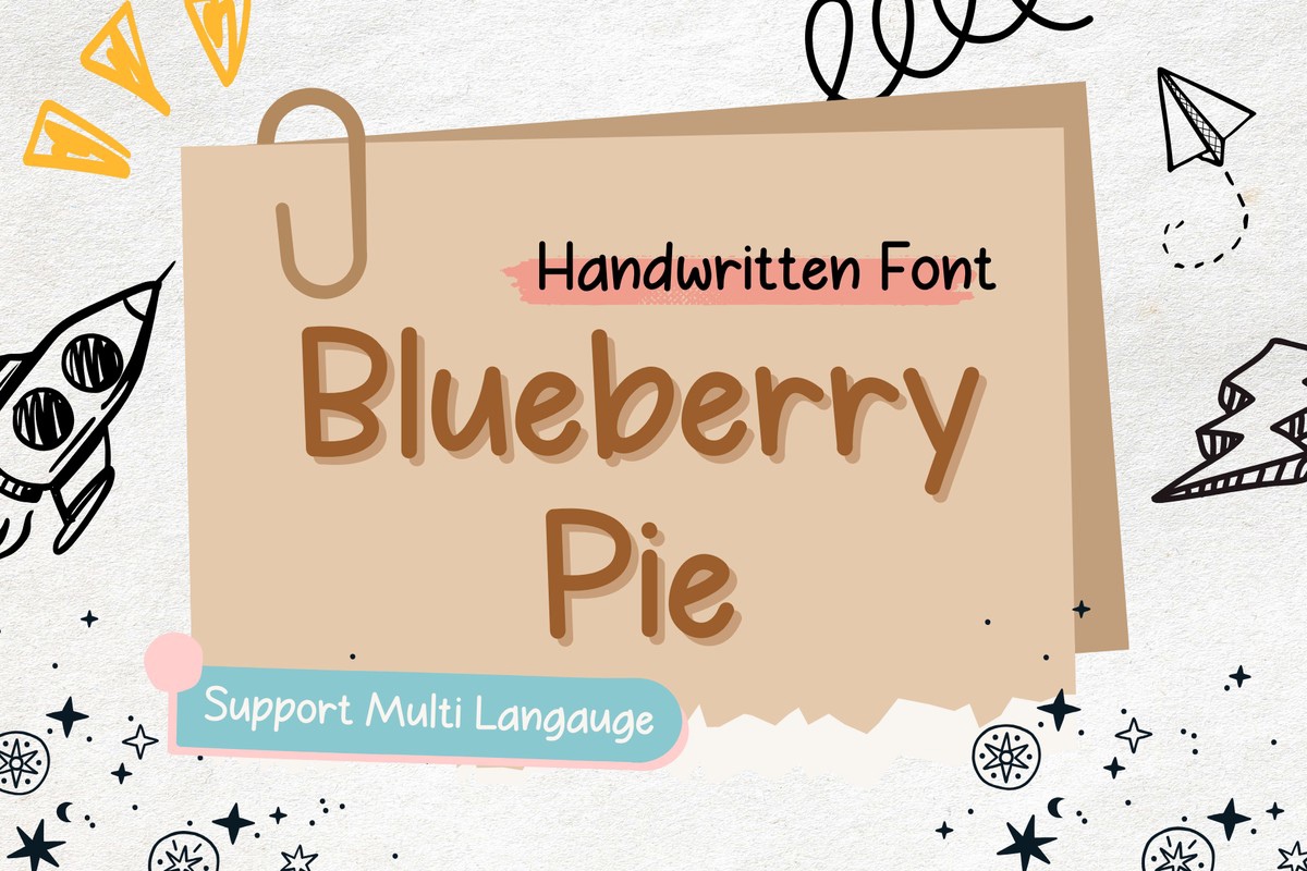 Font Blueberry Pie