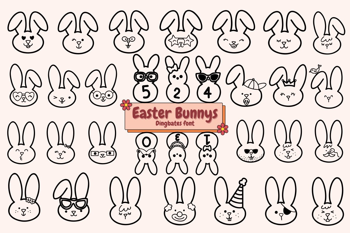 Font Easter Bunnys